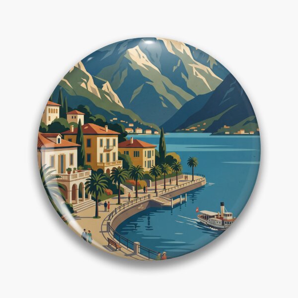 Item preview, Lugano Switzerland Vintage Travel Poster designed and sold by Bomax121.