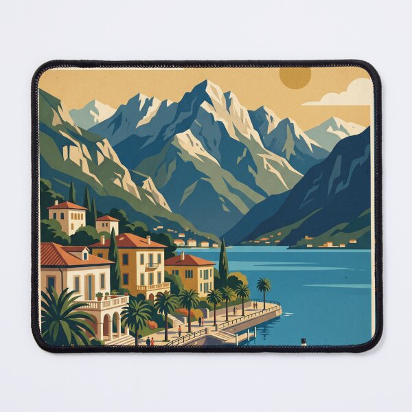 Item preview, Lugano Switzerland Vintage Travel Poster designed and sold by Bomax121.