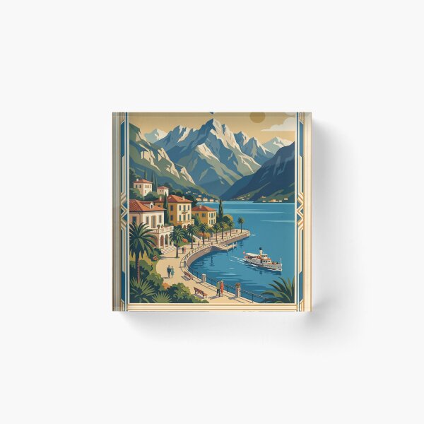 Item preview, Lugano Switzerland Vintage Travel Poster designed and sold by Bomax121.
