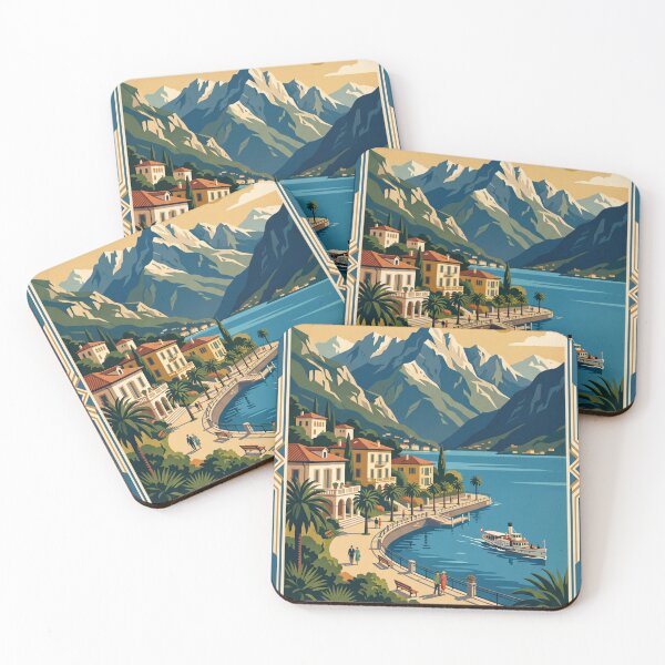 Item preview, Lugano Switzerland Vintage Travel Poster designed and sold by Bomax121.