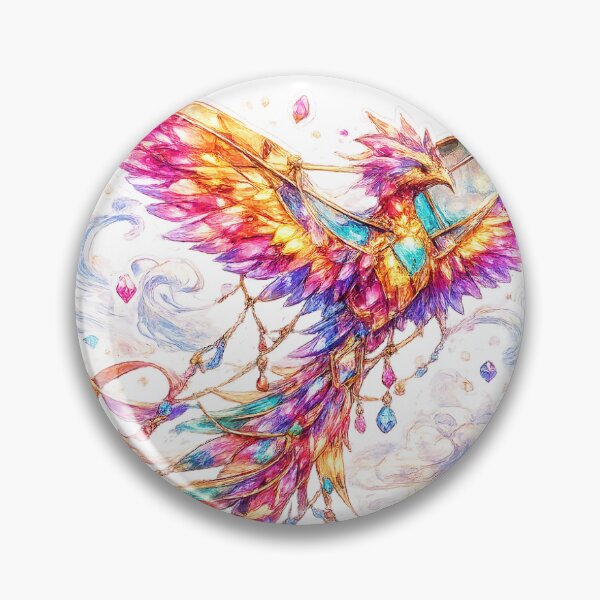 Item preview, Crystal Phoenix Kite Sticker designed and sold by blossomfun.