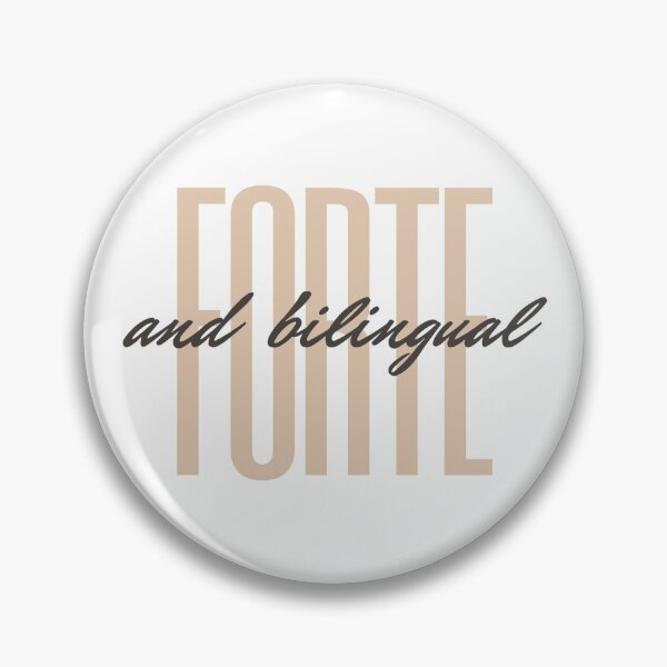 Item preview, Forte and Bilingual | Italian Language Learner Minimalist Typography Design designed and sold by Trodyglot.