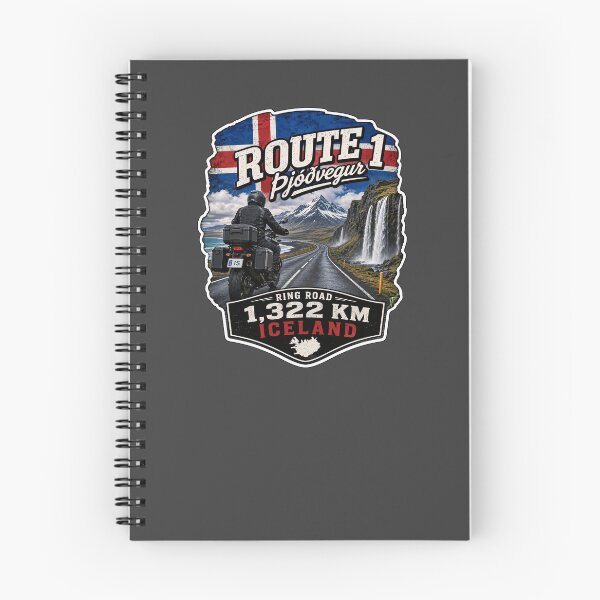 Item preview, Iceland Ring Road Route 1 Motorcycle Sticker TShirt 04 designed and sold by OuterShellUK.