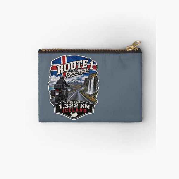 Item preview, Iceland Ring Road Route 1 Motorcycle Sticker TShirt 04 designed and sold by OuterShellUK.