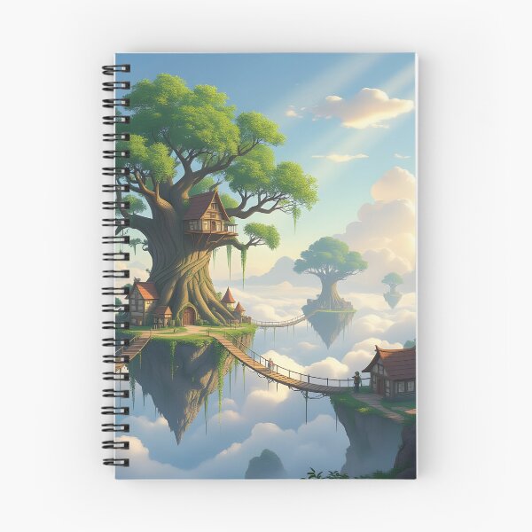 Item preview, Tree Village in the Clouds designed and sold by Fanta-sticky.
