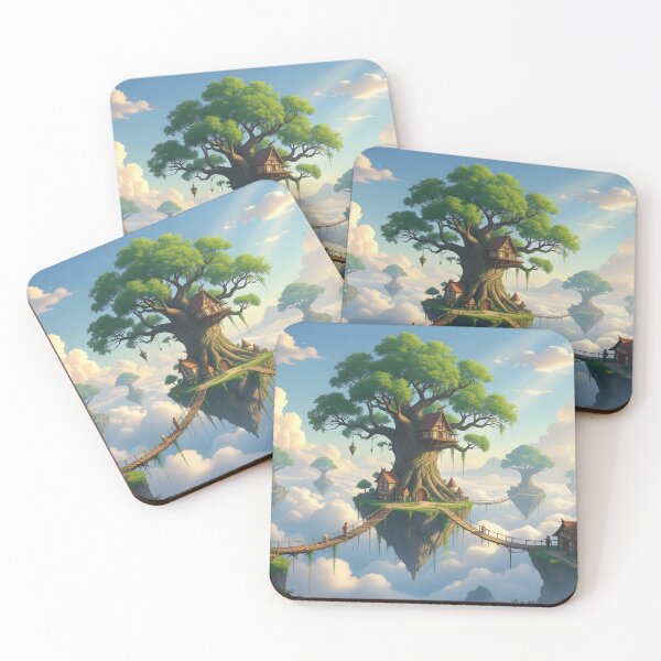 Item preview, Tree Village in the Clouds designed and sold by Fanta-sticky.