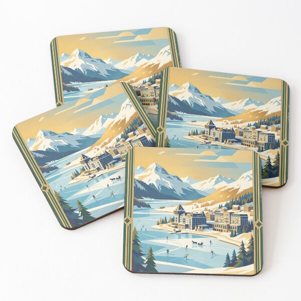 Item preview, St. Moritz Switzerland Vintage Travel Poster designed and sold by Bomax121.