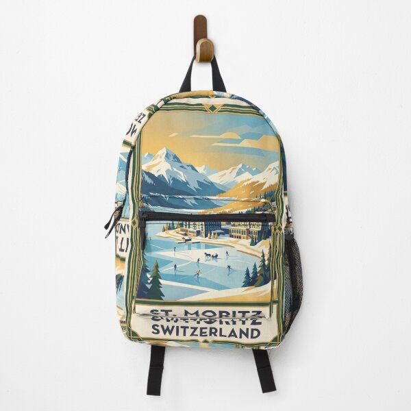 Item preview, St. Moritz Switzerland Vintage Travel Poster designed and sold by Bomax121.
