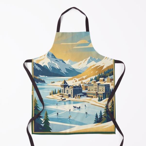 Item preview, St. Moritz Switzerland Vintage Travel Poster designed and sold by Bomax121.