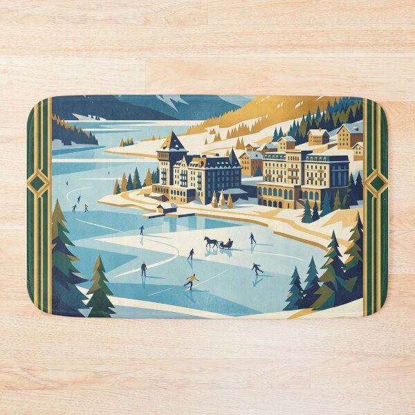 Item preview, St. Moritz Switzerland Vintage Travel Poster designed and sold by Bomax121.