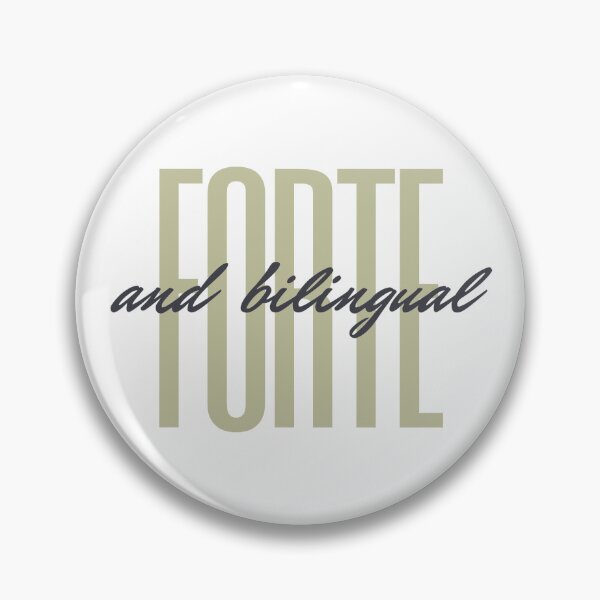 Item preview, Forte and Bilingual | Italian Language Learner Minimalist Typography Design designed and sold by Trodyglot.