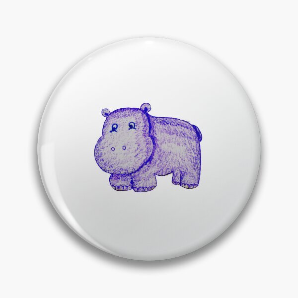 Item preview, Cute Hippo Kids Pattern - Colorful Pencil Drawing Nursery Decor - Safari Baby Shower Gift designed and sold by Marina Khromova.