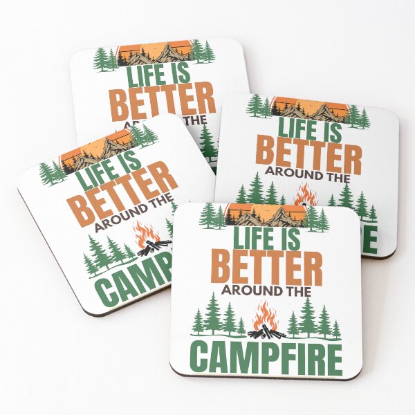 Item preview, Life Is Better Around The Campfire Vintage Camping T-Shirt designed and sold by Uvclick.