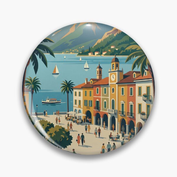 Item preview, Locarno Switzerland Vintage Travel Poster designed and sold by Bomax121.