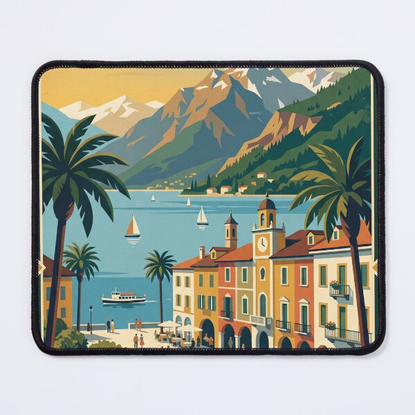 Item preview, Locarno Switzerland Vintage Travel Poster designed and sold by Bomax121.