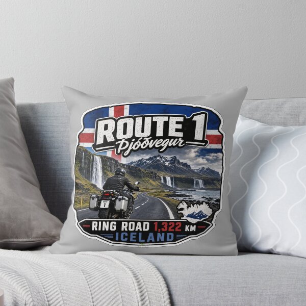 Item preview, Iceland Ring Road Route 1 Motorcycle Sticker TShirt 05 designed and sold by OuterShellUK.