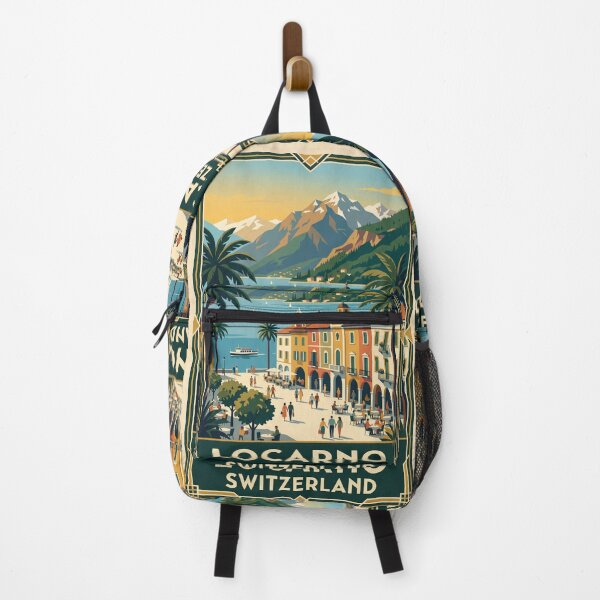 Item preview, Locarno Switzerland Vintage Travel Poster designed and sold by Bomax121.