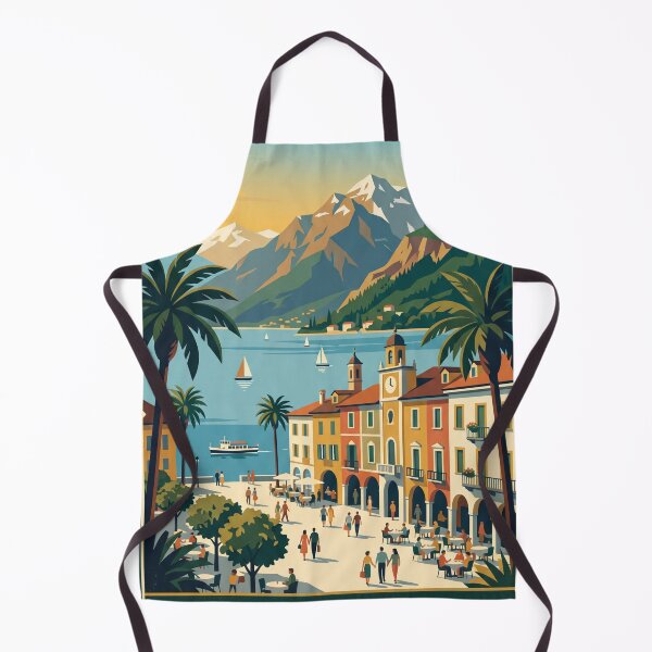 Item preview, Locarno Switzerland Vintage Travel Poster designed and sold by Bomax121.