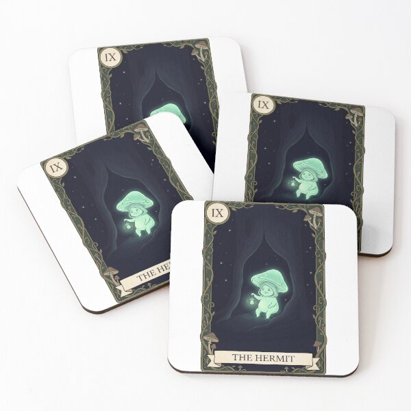 Item preview, Hermit Mushroom Tarot Card Glowing Fungi designed and sold by SMARTKIT  DESIGNAGENCY.