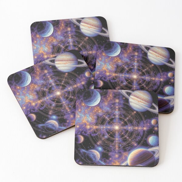 Item preview, Cosmic Sacred Geometry Planetary Mandala designed and sold by IntelliMindDesigns.