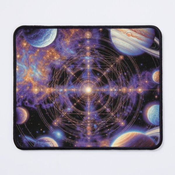 Item preview, Cosmic Sacred Geometry Planetary Mandala designed and sold by IntelliMindDesigns.