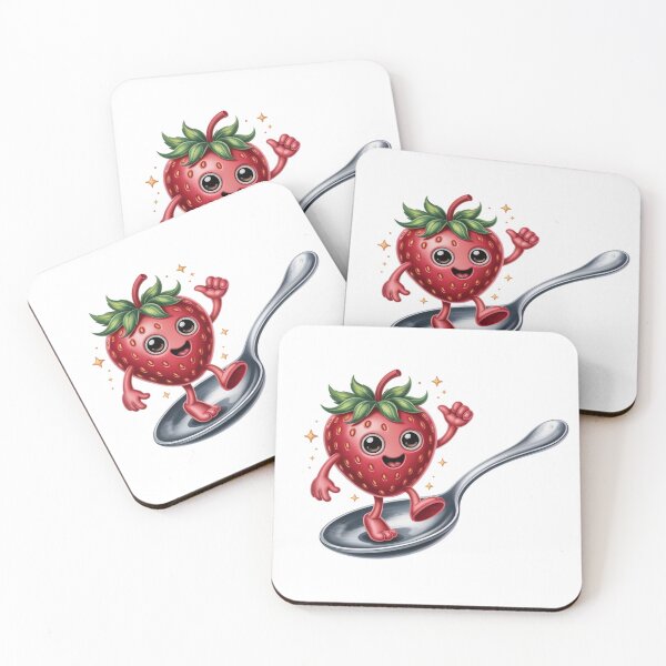 Item preview, Cheerful Strawberry on Silver Spoon designed and sold by jkrphoto.