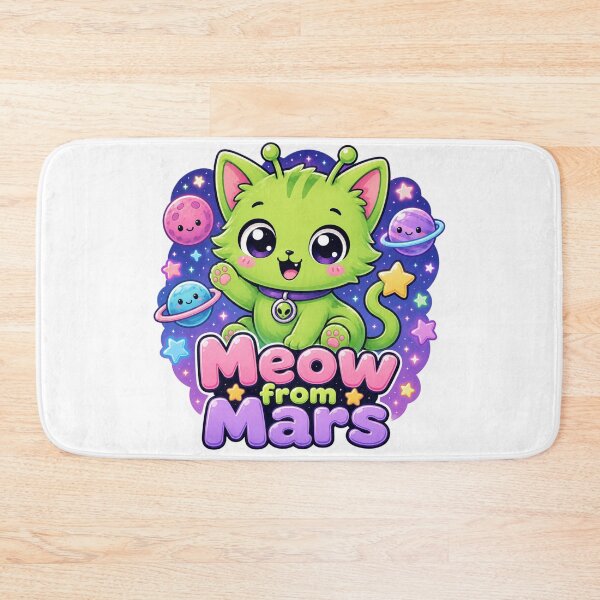 Item preview, Meow From Mars Alien Cat designed and sold by Ruamid.