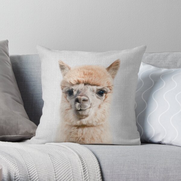 Llama throw outlet pillow