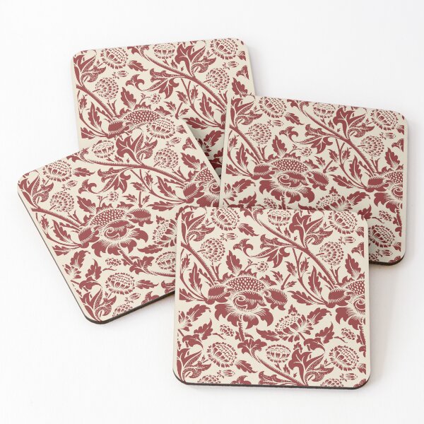 Item preview, William Morris Vintage Red Floral Centenary Exhibition designed and sold by FaizArtShop.