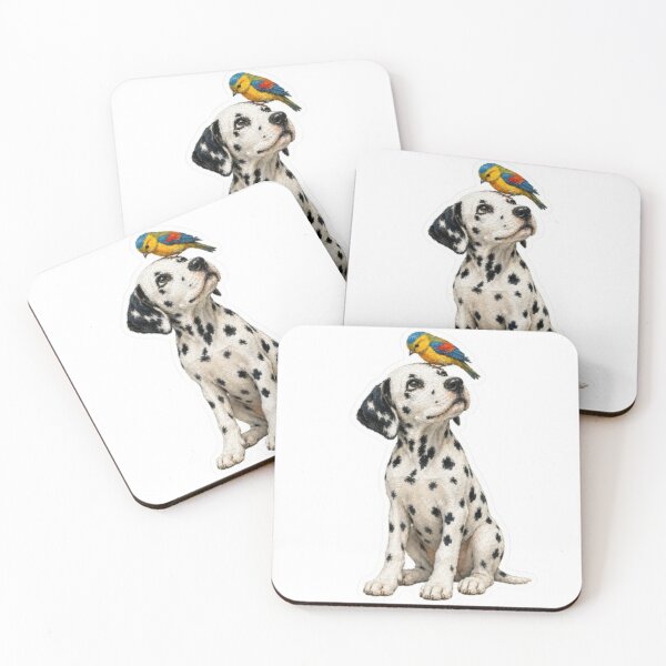Item preview, Dalmatian and Colorful Bird designed and sold by Snurly.