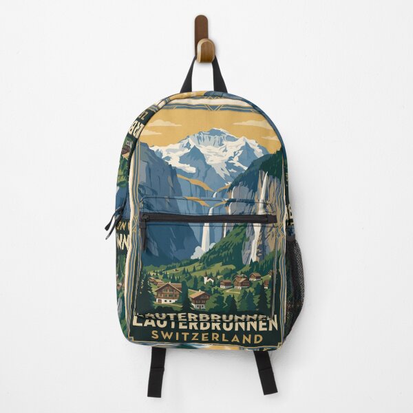 Item preview, Lauterbrunnen Switzerland Vintage Travel Poster designed and sold by Bomax121.