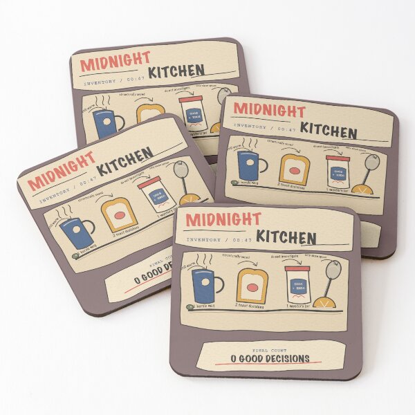 Item preview, Midnight Kitchen Inventory – Naive Food Doodle Art designed and sold by WORN.THOUGHTS.
