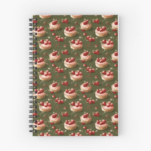 Item preview, Strawberry Pie Green Background Pattern  designed and sold by LouieVanille.