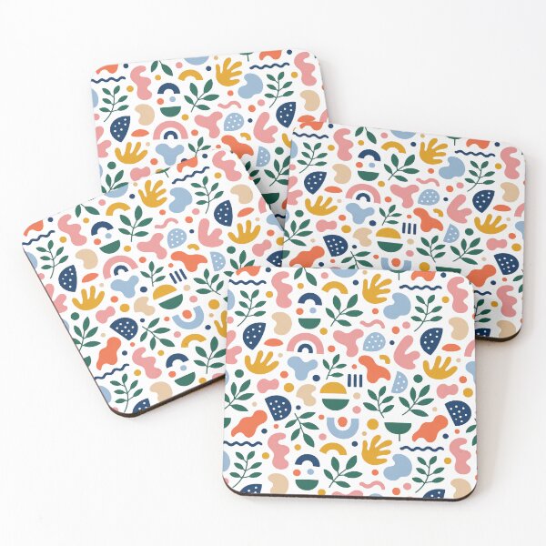 Item preview, Colourful Scandinavian Abstract Pattern designed and sold by Bakes Designs.