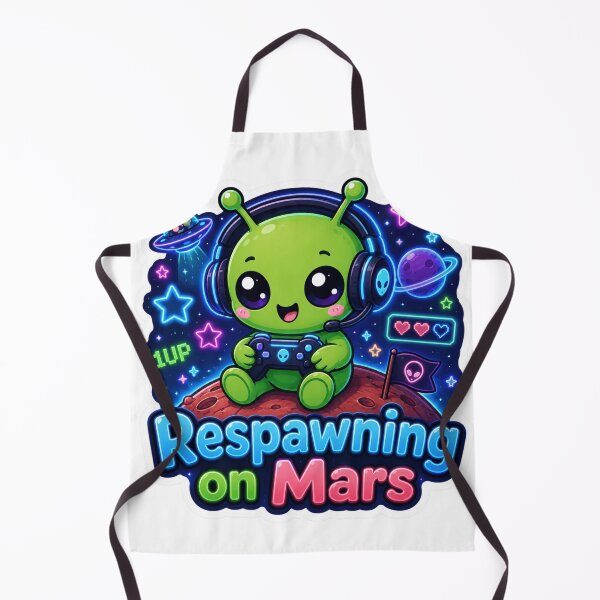 Item preview, Alien Gamer Respawning on Mars Sticker designed and sold by Ruamid.