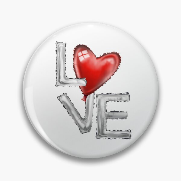 Item preview, ⁠LOVE Silver Foil Balloon Red Heart Pattern designed and sold by Fiorart Studio .