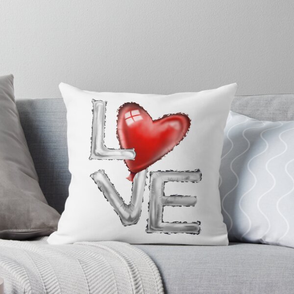 Item preview, ⁠LOVE Silver Foil Balloon Red Heart Pattern designed and sold by Fiorart Studio .