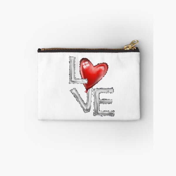 Item preview, ⁠LOVE Silver Foil Balloon Red Heart Pattern designed and sold by Fiorart Studio .