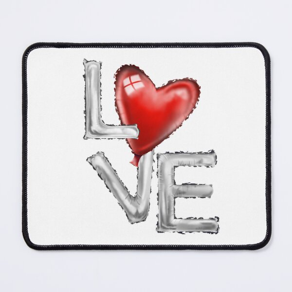 Item preview, ⁠LOVE Silver Foil Balloon Red Heart Pattern designed and sold by Fiorart Studio .