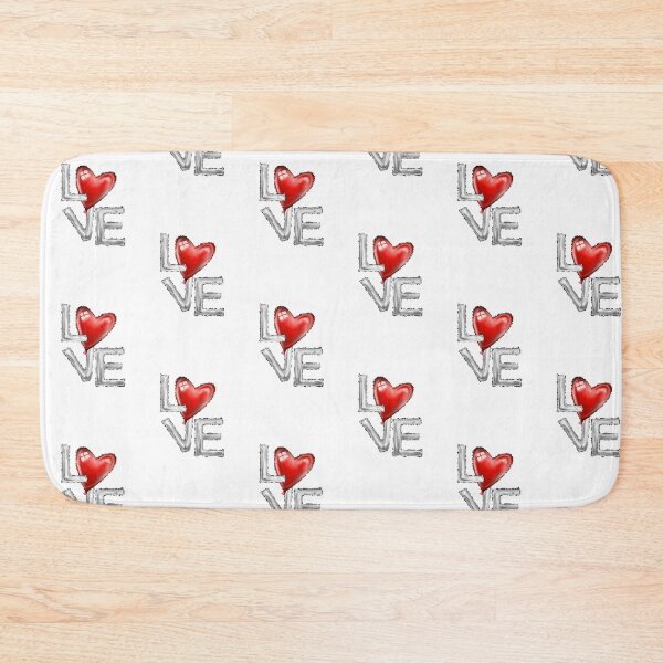 Item preview, ⁠LOVE Silver Foil Balloon Red Heart Pattern designed and sold by Fiorart Studio .