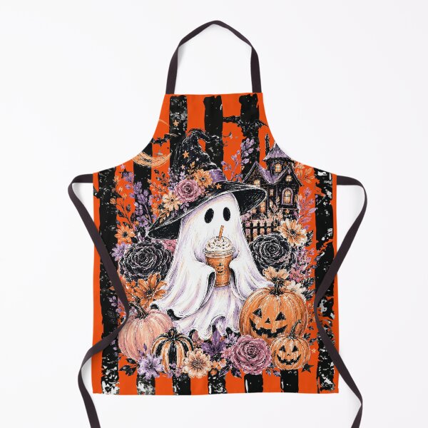 Item preview, Spooky Ghost with Pumpkin Spice Coffee designed and sold by fernandmoonbeam.