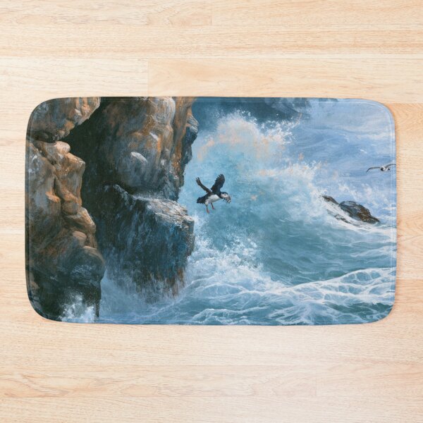 Item preview, A Puffin returning to cliff nests with fish, Birds in Motion designed and sold by CDC40.