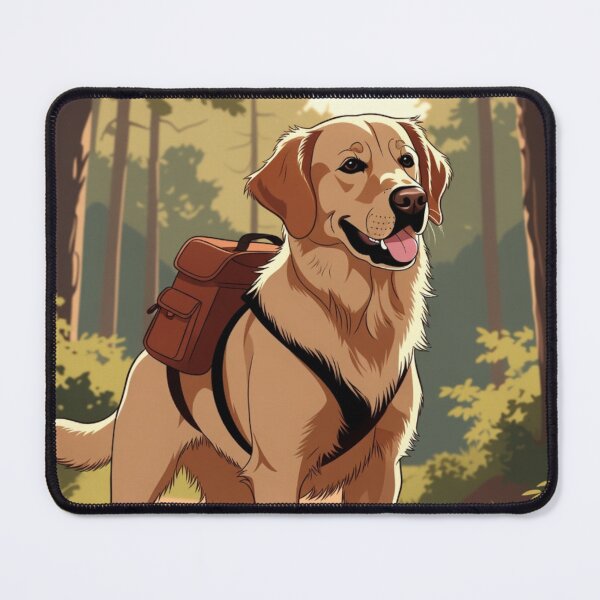 Item preview, Golden Retriever Hiking Forest Trail designed and sold by IntelliMindDesigns.