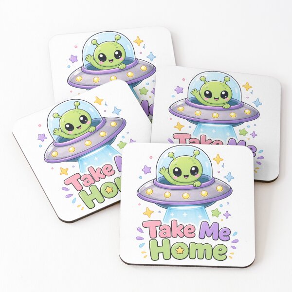 Item preview, Take Me Home Happy Alien UFO designed and sold by Ruamid.