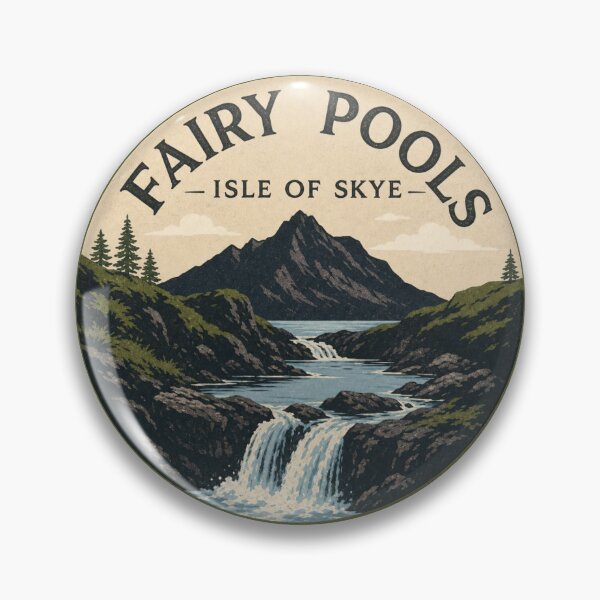 Artikelvorschau, Fairy Pools Isle of Skye Schottland Vintage Berglandschaft entworfen und verkauft von jeshands.