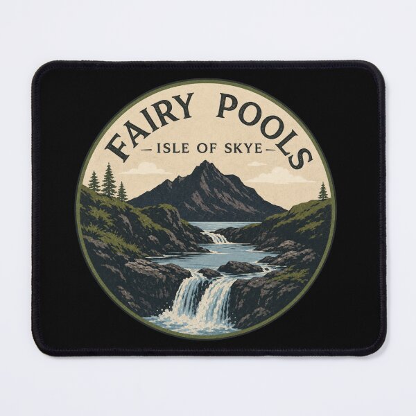 Item preview, Fairy Pools Isle of Skye Scotland Vintage Mountain Landscape designed and sold by jeshands.