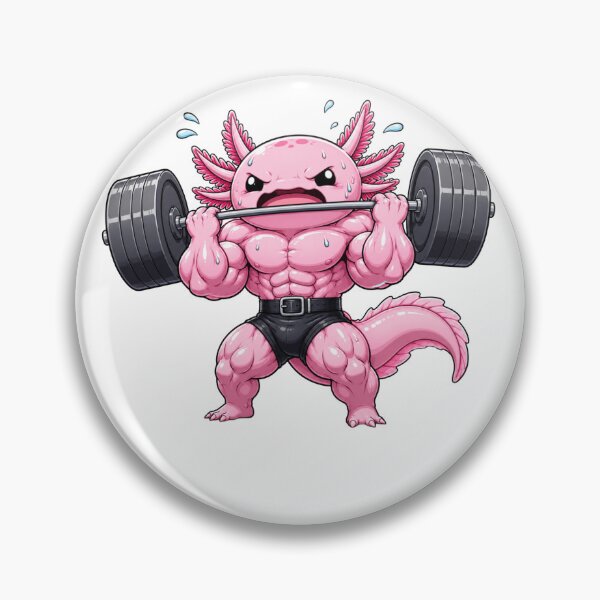 Item preview, Buff Gym Axolotl Funny Weightlifting Fitness Muscle designed and sold by Uniqueauraaprints.
