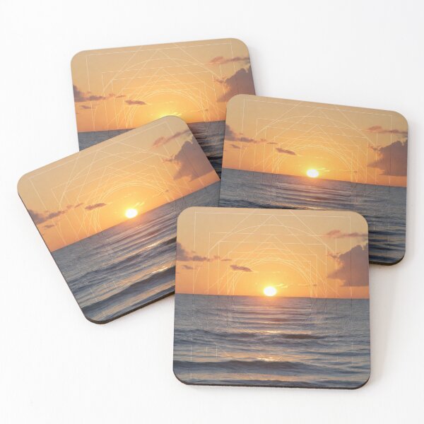 Item preview, Golden Ocean Sunset Horizon Waves designed and sold by IntelliMindDesigns.