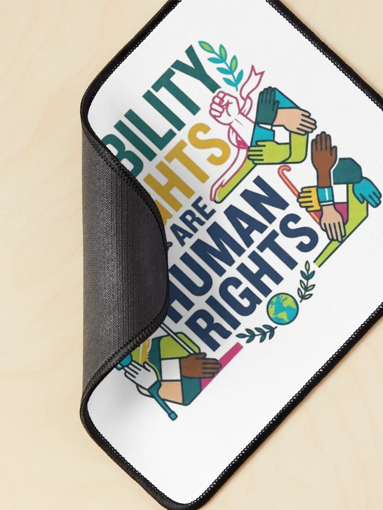 Thumbnail 2 of 5, Mouse Pad, Disability Rights Are Human Rights designed and sold by Zbixu.