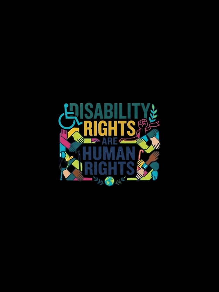 Thumbnail 5 of 5, A-Line Dress, Disability Rights Are Human Rights designed and sold by Zbixu.